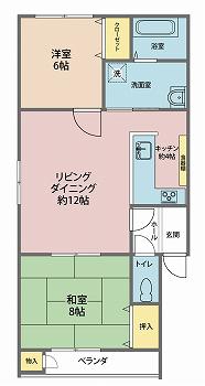 チェリーブラッサム(2LDK/2階)の間取り写真