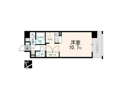 グラン・トリアノン(1K/2階)の間取り写真