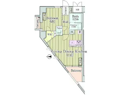 グランクリュ新宿御苑(1LDK/3階)の間取り写真