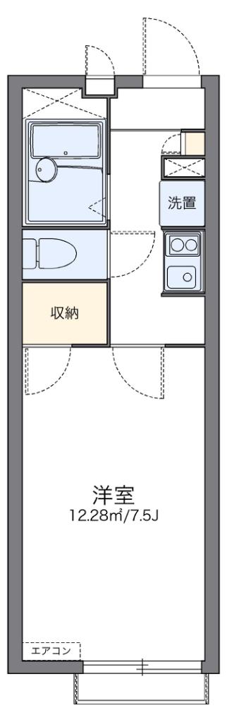 レオパレス大日イースト(1K/2階)の間取り写真