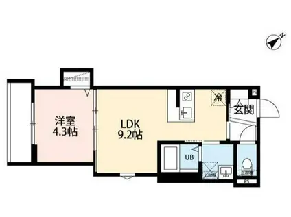 ROBOT HOME みどり台(1LDK/3階)の間取り写真