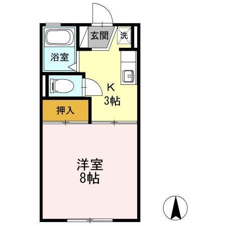セジュール952(1K/1階)の間取り写真