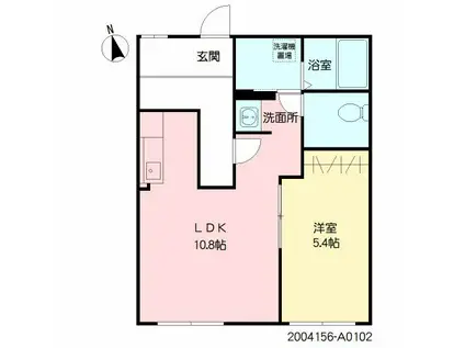 ベルテック須屋I(1LDK/1階)の間取り写真