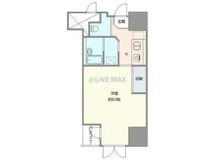 イーストン榴岡(1K/6階)の間取り写真