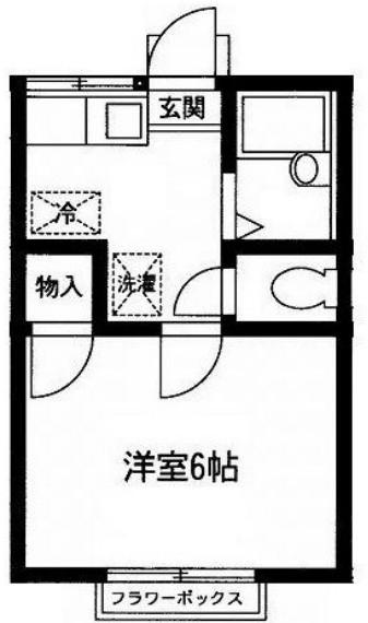 アルス旭ヶ丘(1K/2階)の間取り写真