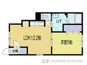 ステラA(1LDK/1階)の間取り写真