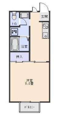 ガーデンハイツA(1K/1階)の間取り写真