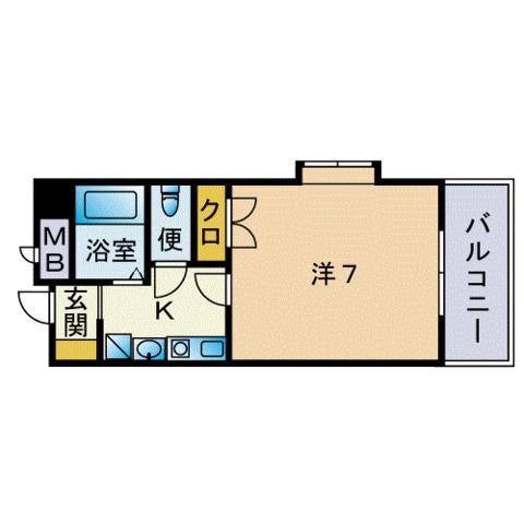 サン舞鶴(1K/3階)の間取り写真