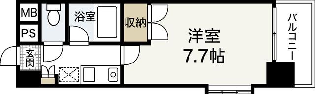 リバーメゾン横川(1K/5階)の間取り写真