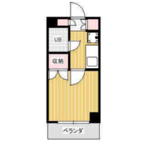 光水ハイツA棟(1K/3階)の間取り写真
