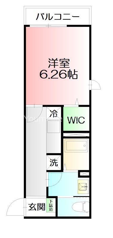 ドエル湘南(1K/1階)の間取り写真