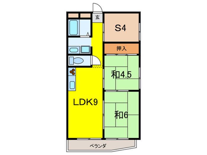 ロイヤルメゾン仁川II(2SLDK/3階)の間取り写真
