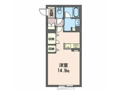 シャーメゾン六条(ワンルーム/1階)の間取り写真