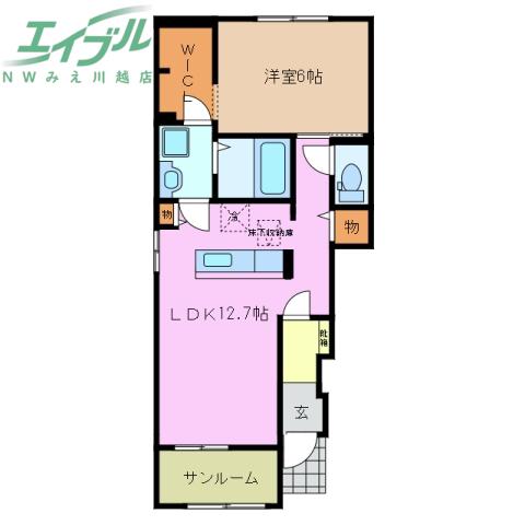 フェルサーメル(1LDK/1階)の間取り写真
