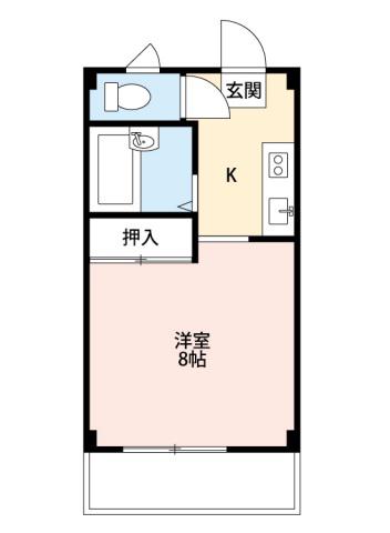 第13正田ビル(1K/1階)の間取り写真