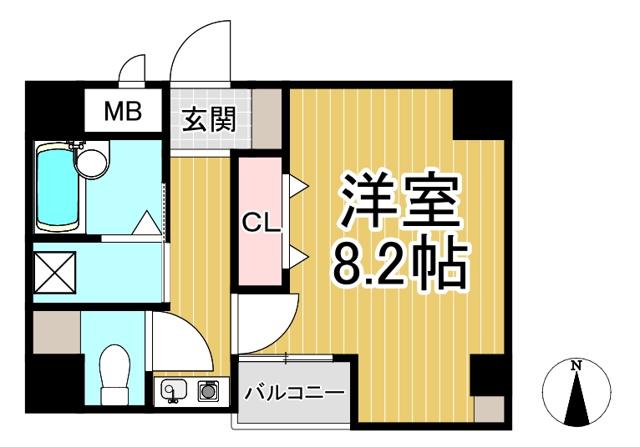 アクトアベンテ伊丹(ワンルーム/5階)の間取り写真