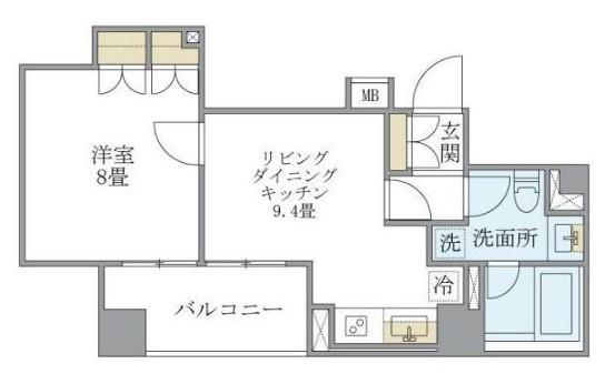 BRILLIA IST 銀座東(1LDK/12階)の間取り写真