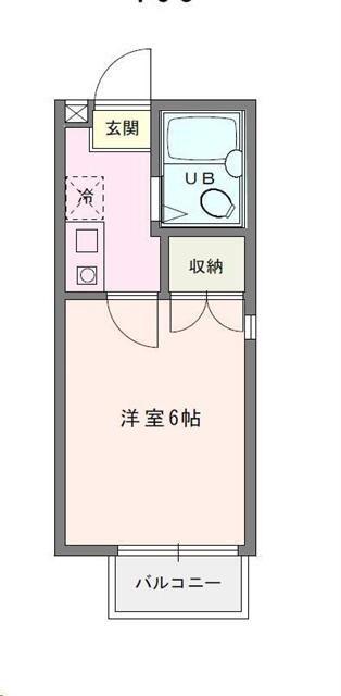 フジパレス湘南平塚六番館(1K/1階)の間取り写真