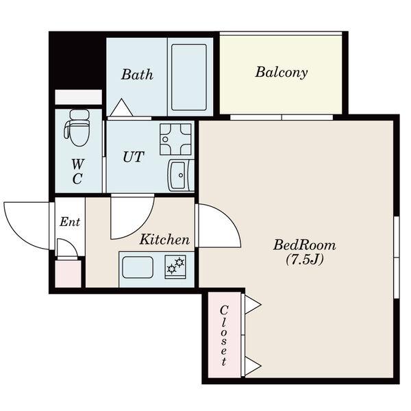 W HOUSE(1K/3階)の間取り写真