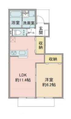 M.STAGEII(1LDK/2階)の間取り写真