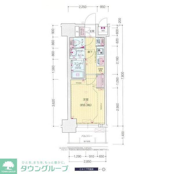 プレサンス太閤通ファシール(1K/4階)の間取り写真