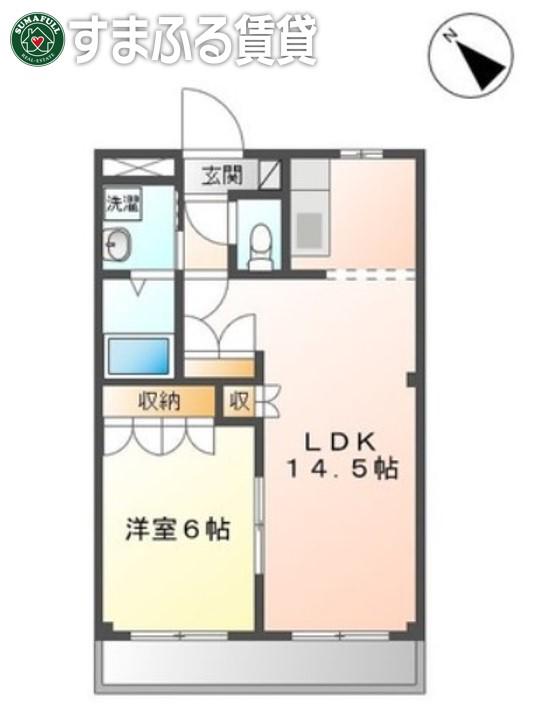 ディアコーポSUZUKI(1LDK/2階)の間取り写真