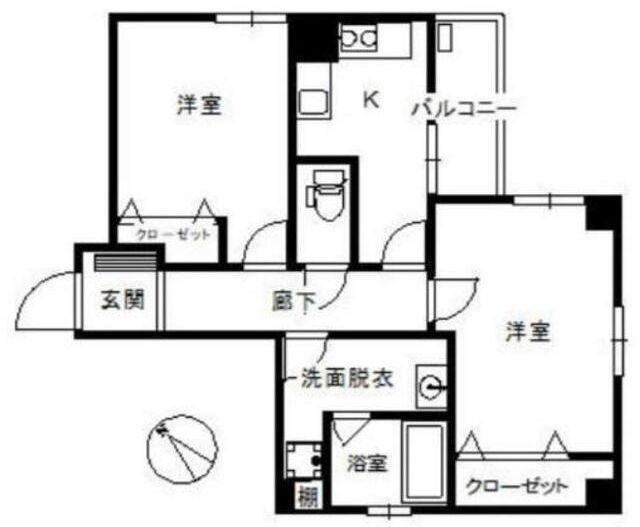 ローヤルハイツ西池袋(2K/3階)の間取り写真