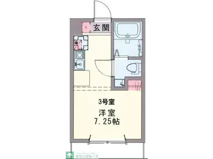 コスタ横須賀中央(ワンルーム/1階)の間取り写真