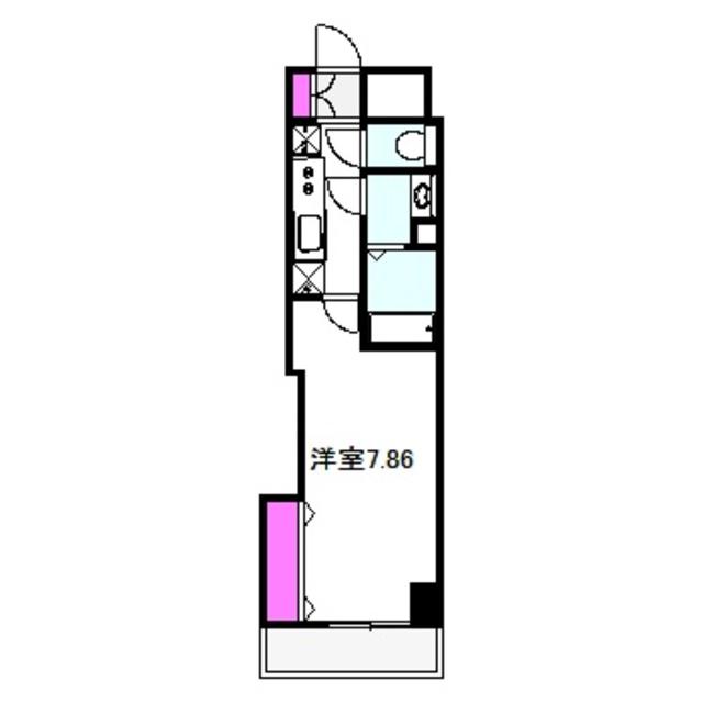 LUXE都島II(1K/5階)の間取り写真