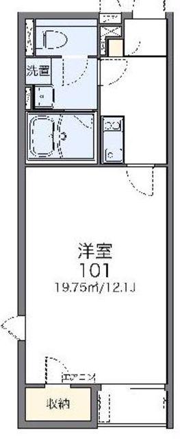 レオネクストシティーパレス2(1K/2階)の間取り写真