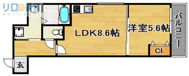 フジパレス瑞光番館(1LDK/1階)の間取り写真
