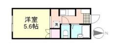 アルモニーMI(1K/1階)の間取り写真