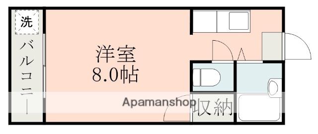ビッグバーンズマンション谷山(ワンルーム/3階)の間取り写真