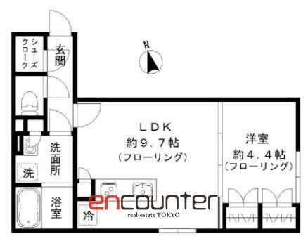 ラプレ本駒込(1LDK/4階)の間取り写真