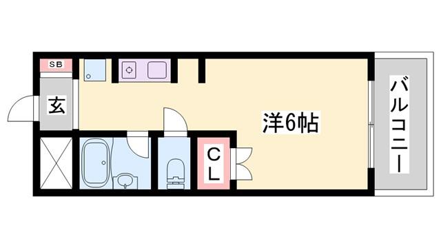 エスポワール内藤(1K/3階)の間取り写真
