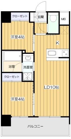セレニテフラン新大阪(2LDK/10階)の間取り写真