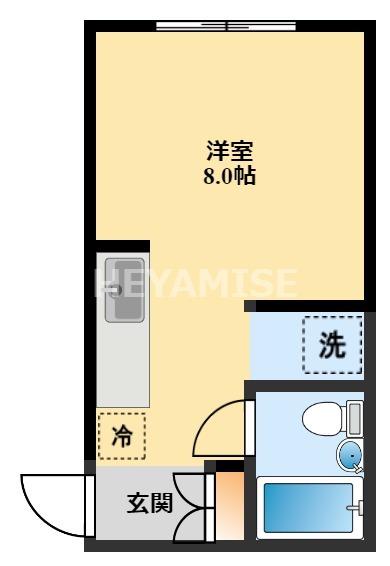 ニスクハイム(ワンルーム/1階)の間取り写真