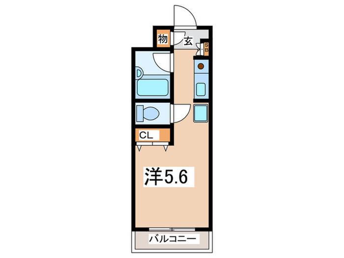 ファーストシティ六会(ワンルーム/3階)の間取り写真