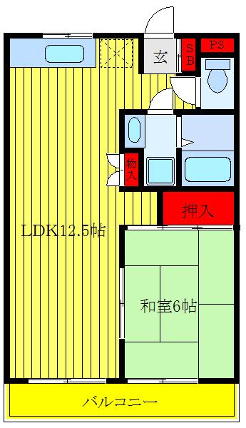 クレイドル新和(2DK/2階)の間取り写真