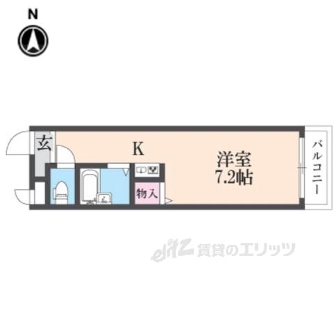 第三ハートビル(ワンルーム/2階)の間取り写真
