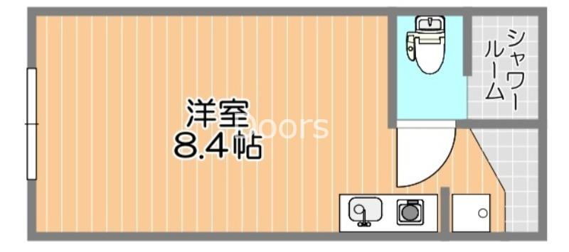 レスポワール福渡(ワンルーム/1階)の間取り写真