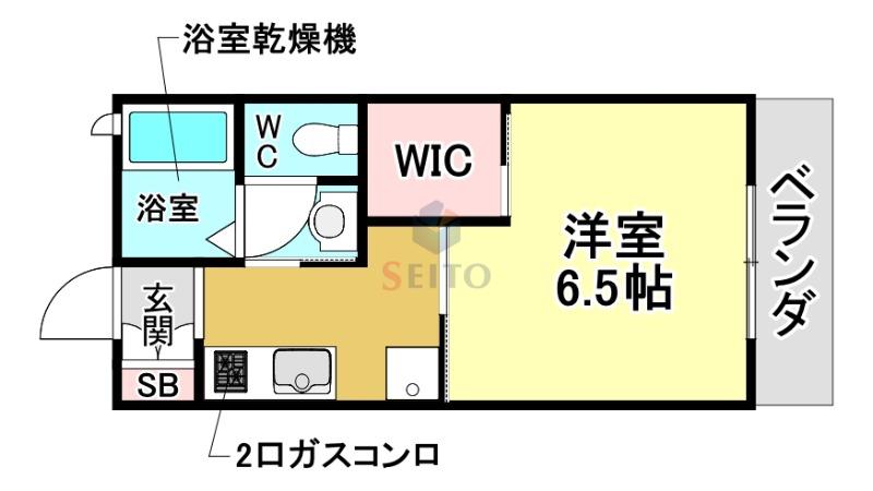 南桜塚アイビーコート(1K/1階)の間取り写真