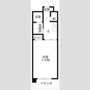 シェーン八事山(1K/4階)の間取り写真