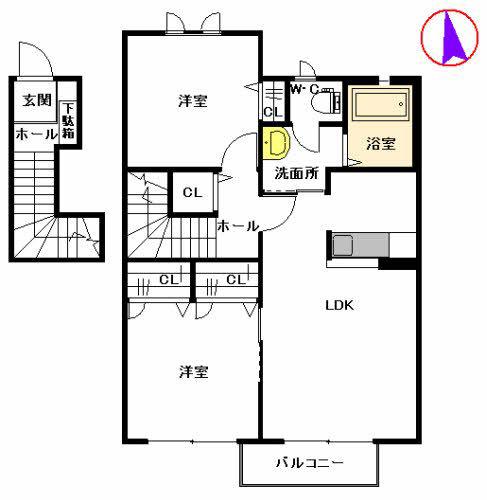 アルバ 07(2LDK/2階)の間取り写真