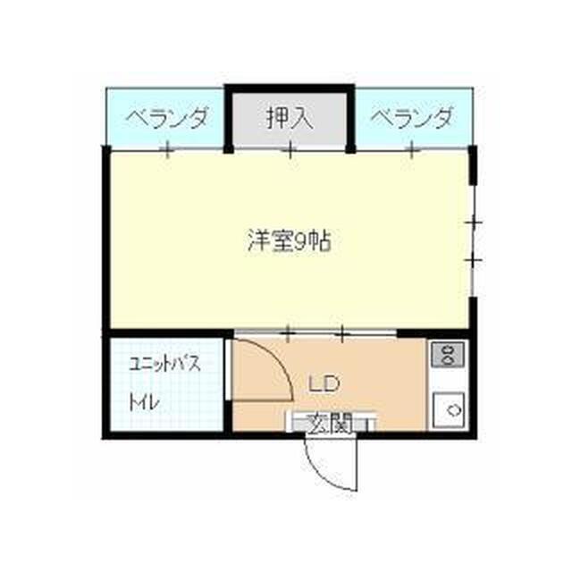 北村第一ビル(1K/2階)の間取り写真