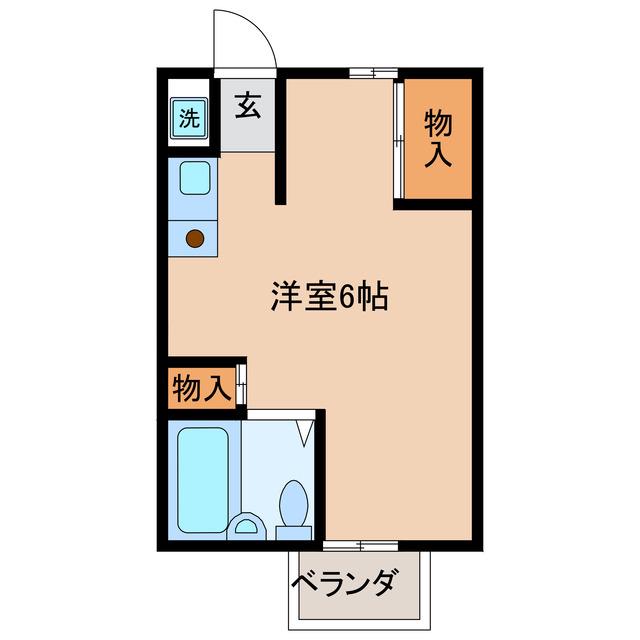 NOAHI(ワンルーム/2階)の間取り写真