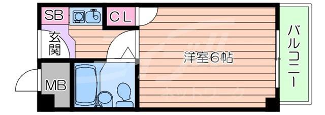 VISTA泉町(1K/3階)の間取り写真