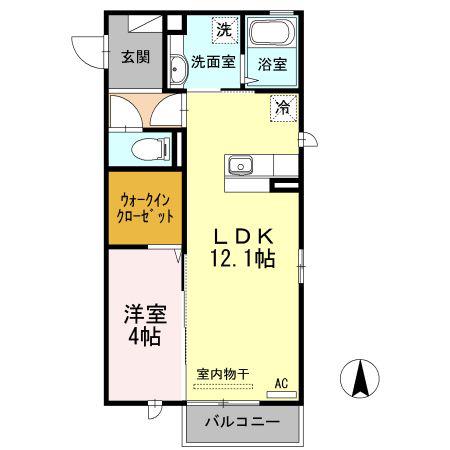 CASA NOVA(1LDK/2階)の間取り写真