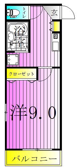 グランシャレー島根Ⅴ(1K/1階)の間取り写真