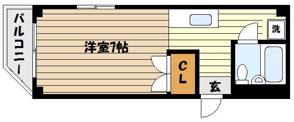 ステラハイツ(1K/3階)の間取り写真